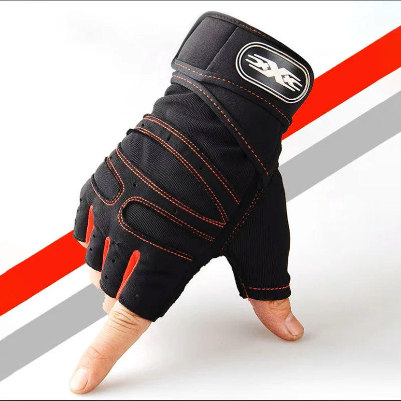 Gym Gloves for Men Women Fitness Weight Lifting Wristband Gloves Body Building Training Sports Exercise Cycling Glove Shockproof