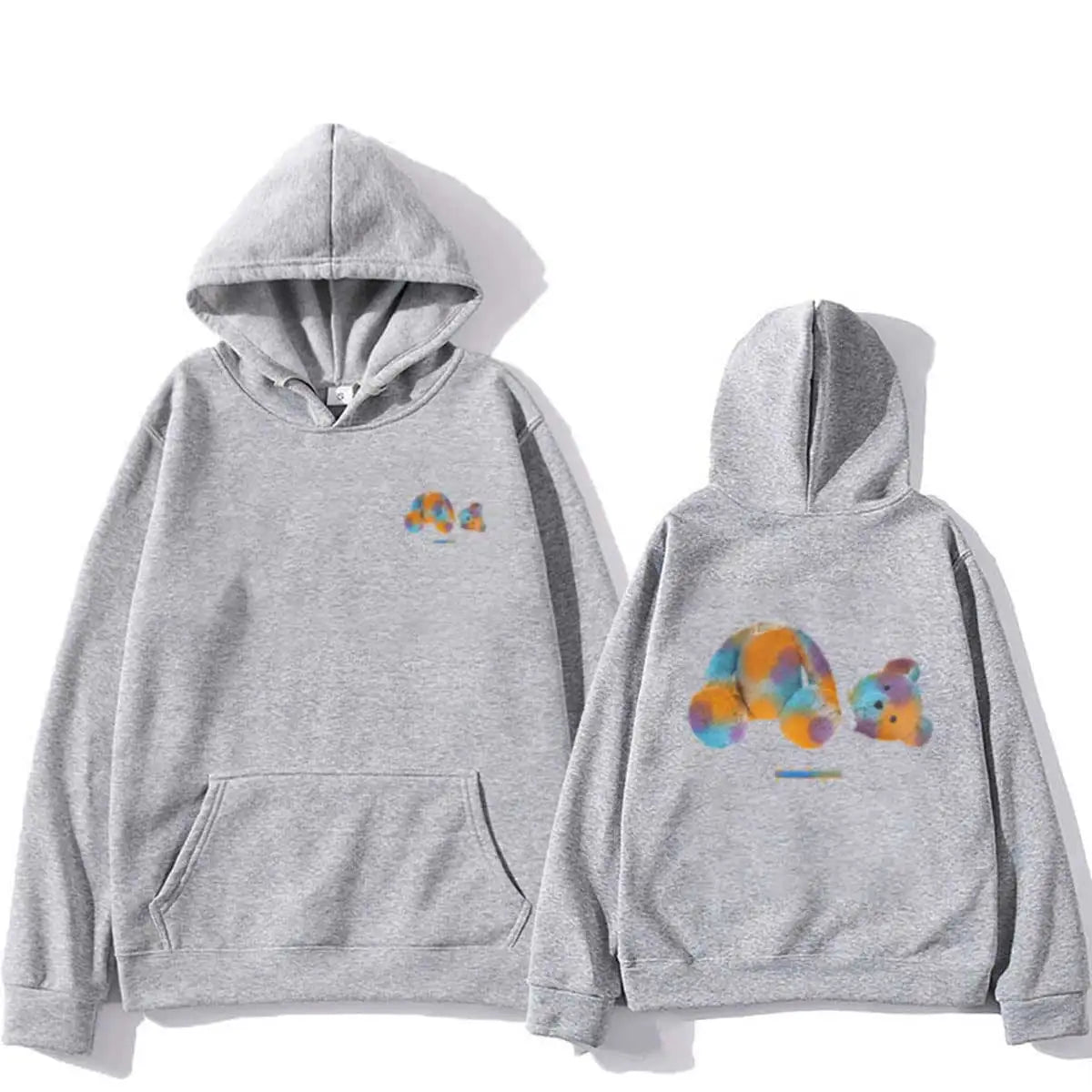 Colorful Bear Print Hoodie