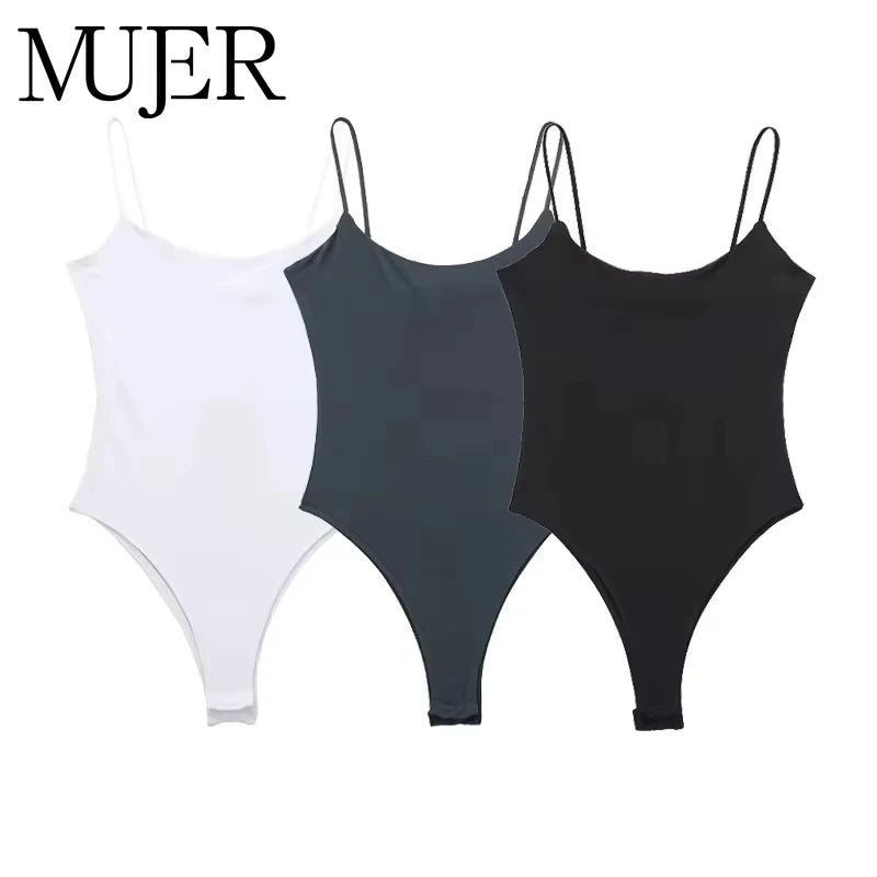 MUJER 2026Sexy Tight Bodys for Women White Black Backless Bodysuit Women One Pieces Jumpsuits for Women Sexy Lingerie Bodysuit
