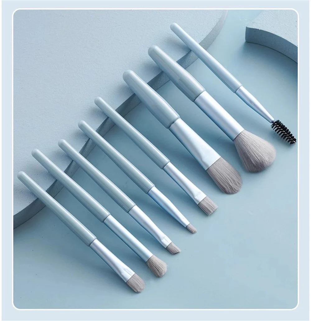 8PCS Soft Fluffy Makeup Brushes Set for cosmetics Foundation Blush Powder Eyes hadow Kabuki Blending Makeup brush beauty tool