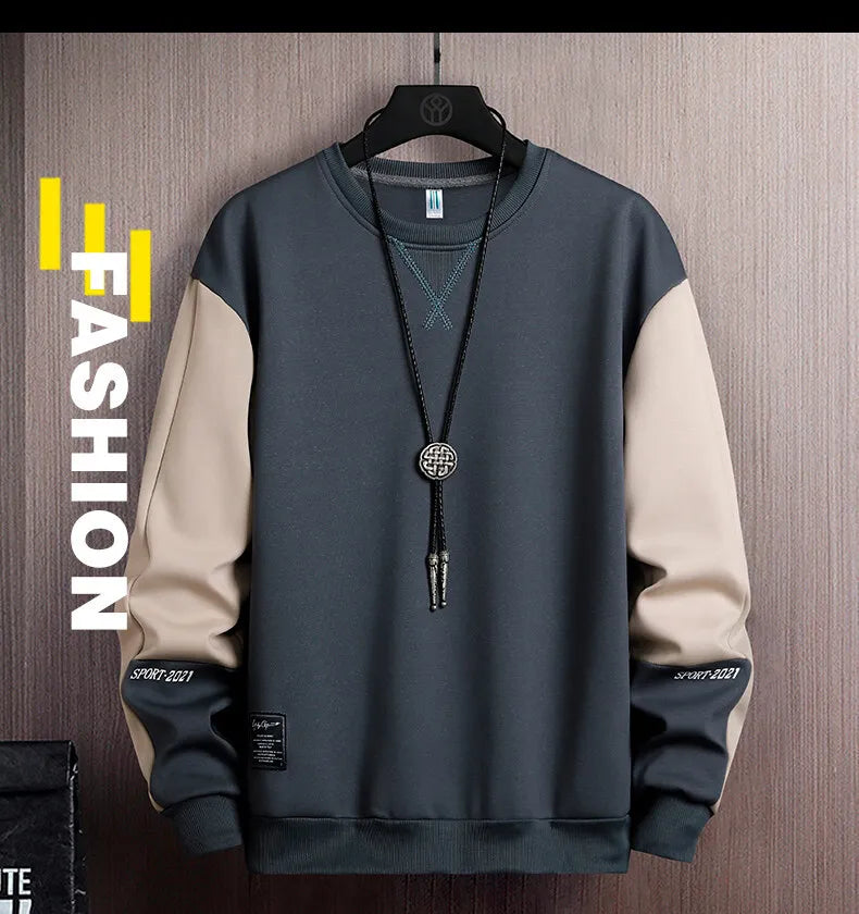 Sports Sweatshirt Men Spring and Autumn Round Collar Couple Loose Casual Hoodies Fashion Trend Sweatshirt Large Size M-5XL