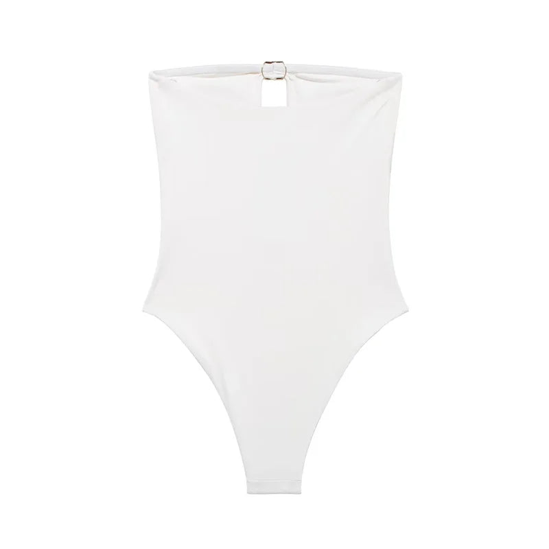 MUJER 2026 Off Shoulder Tight Body Woman White Cut Out Sleeveless Lingerie Bodysuit Women Summer Sleeveless Sexy Woman Bodys