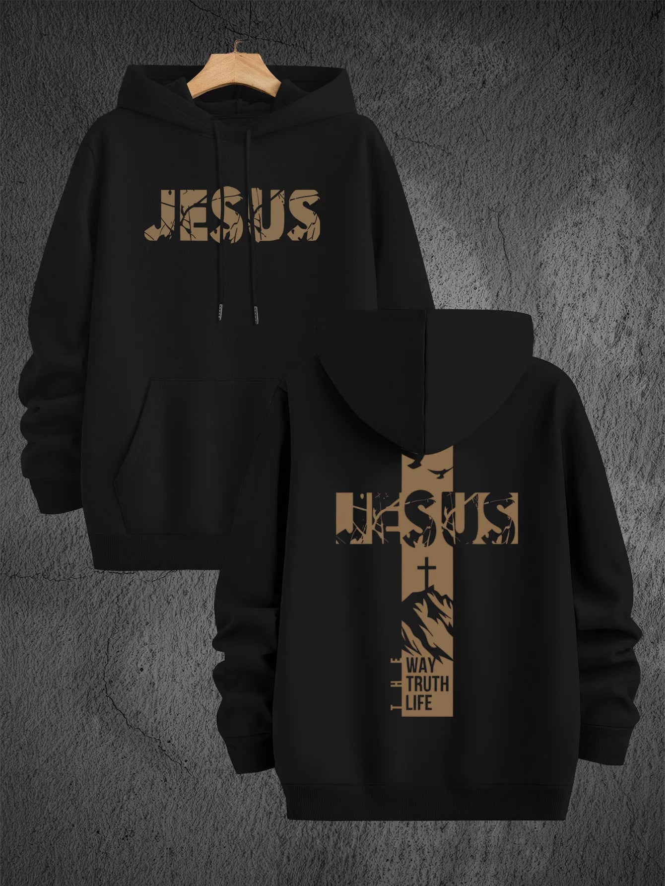 Simple And Trendy Printed Men'S Hooded Sweatshirt For Everyday Casual Wear