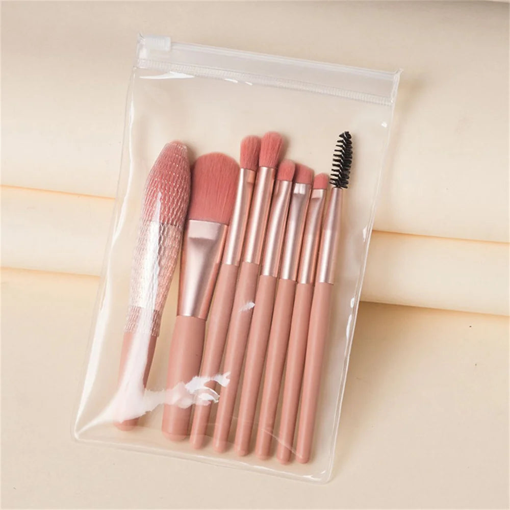 8PCS Soft Fluffy Makeup Brushes Set for cosmetics Foundation Blush Powder Eyes hadow Kabuki Blending Makeup brush beauty tool