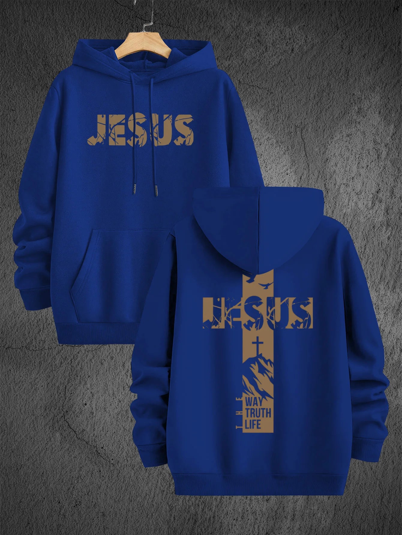 Simple And Trendy Printed Men'S Hooded Sweatshirt For Everyday Casual Wear