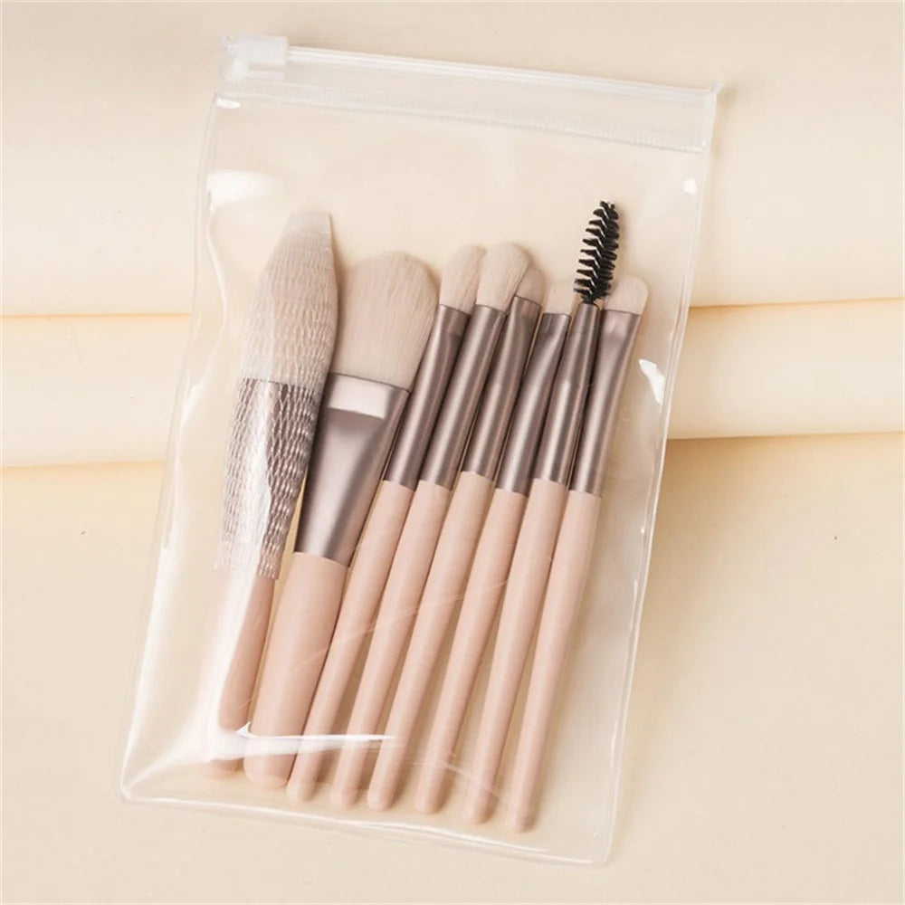 8PCS Soft Fluffy Makeup Brushes Set for cosmetics Foundation Blush Powder Eyes hadow Kabuki Blending Makeup brush beauty tool