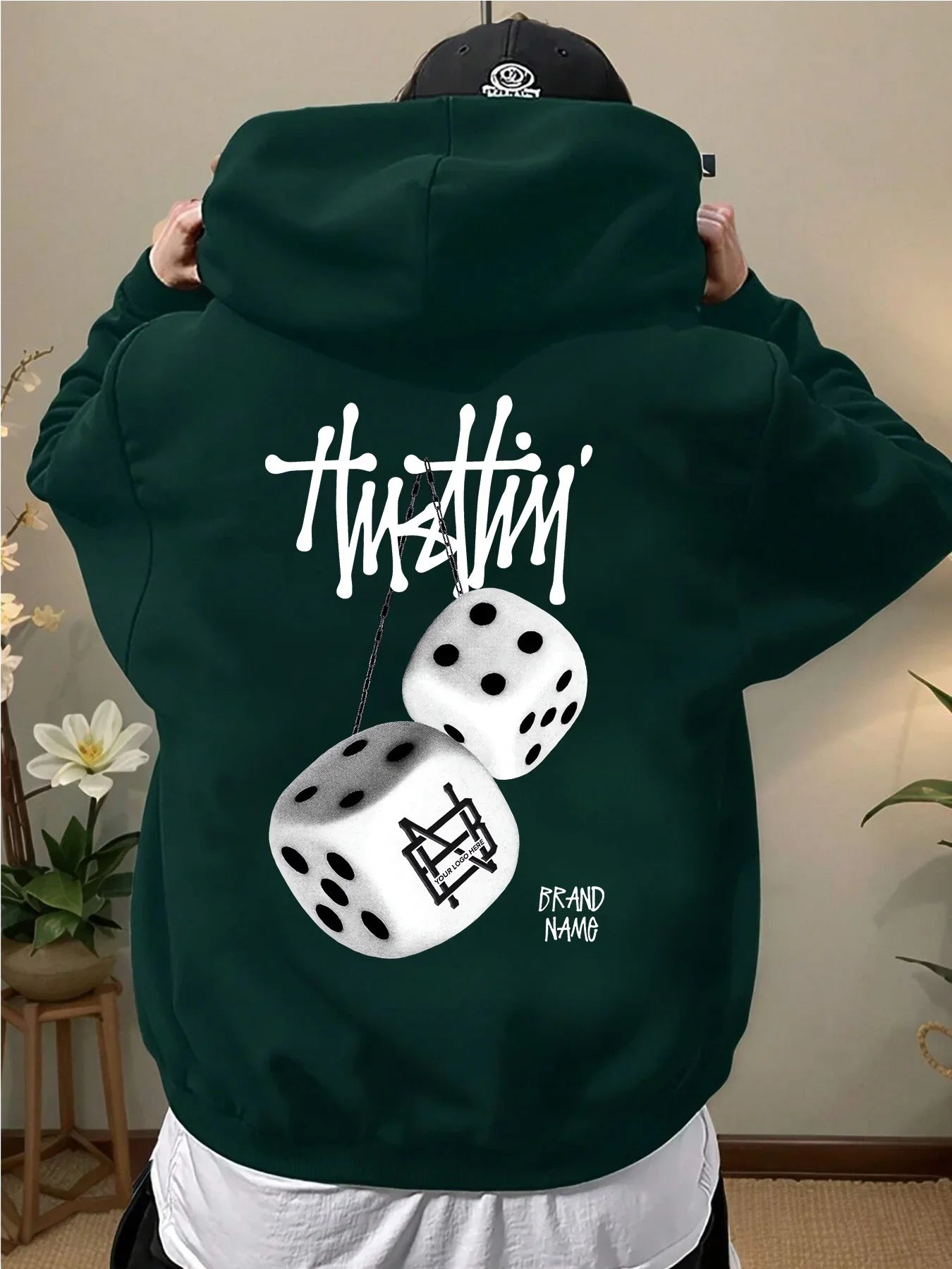 Geometric Print Hoodie – Unisex