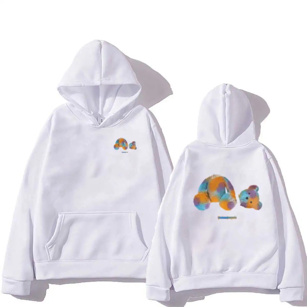 Colorful Bear Print Hoodie