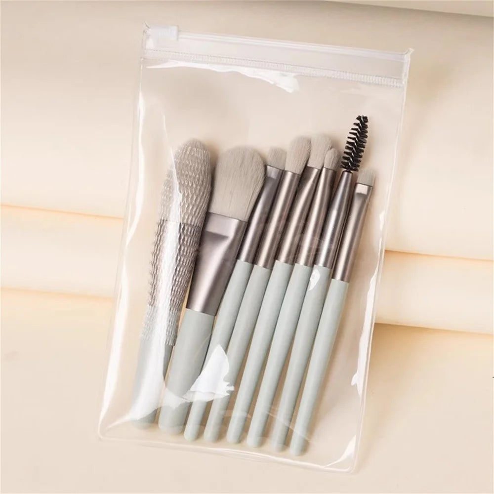 8PCS Soft Fluffy Makeup Brushes Set for cosmetics Foundation Blush Powder Eyes hadow Kabuki Blending Makeup brush beauty tool