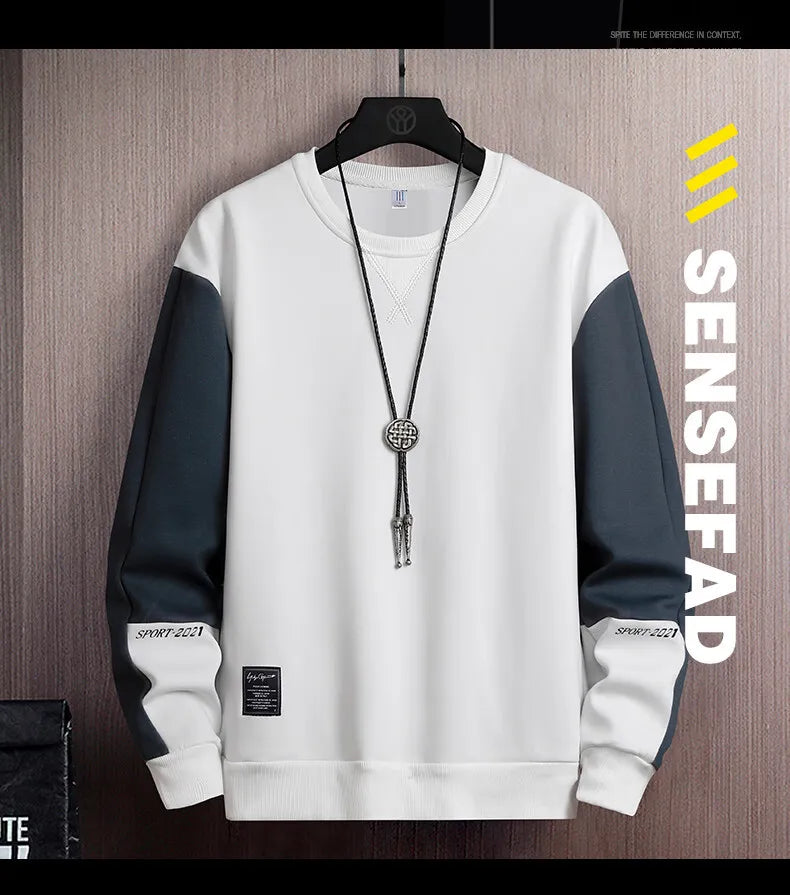 Sports Sweatshirt Men Spring and Autumn Round Collar Couple Loose Casual Hoodies Fashion Trend Sweatshirt Large Size M-5XL