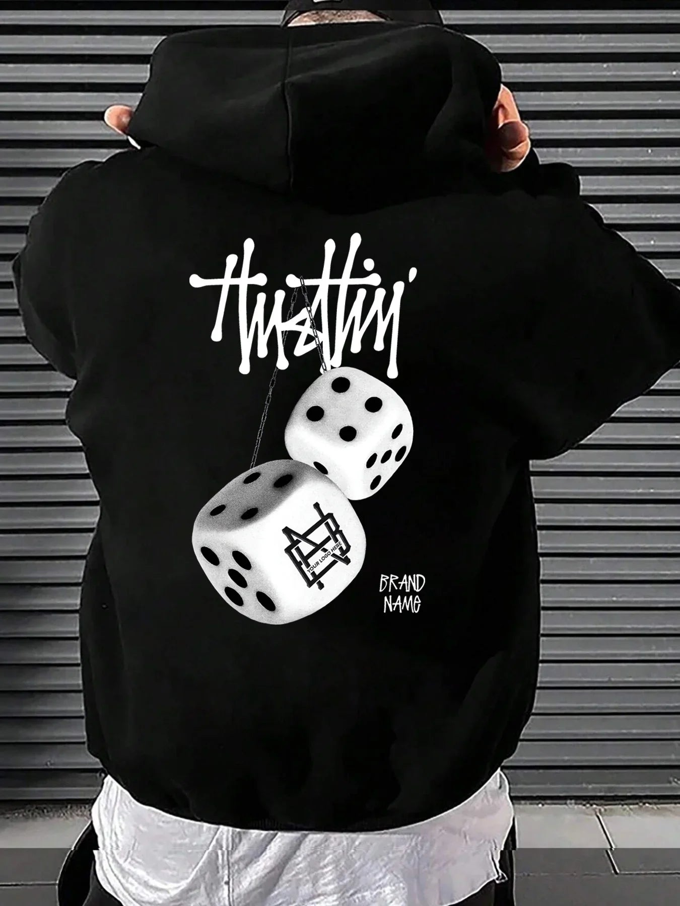 Geometric Print Hoodie – Unisex
