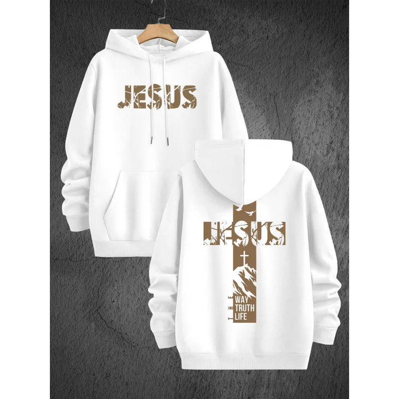 Simple And Trendy Printed Men'S Hooded Sweatshirt For Everyday Casual Wear