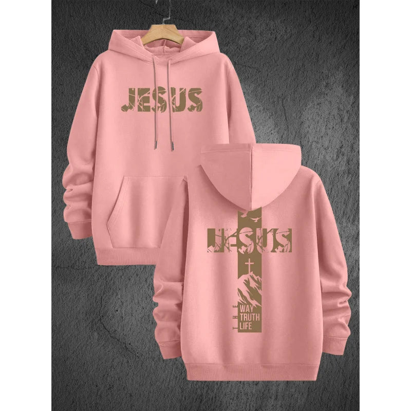 Simple And Trendy Printed Men'S Hooded Sweatshirt For Everyday Casual Wear
