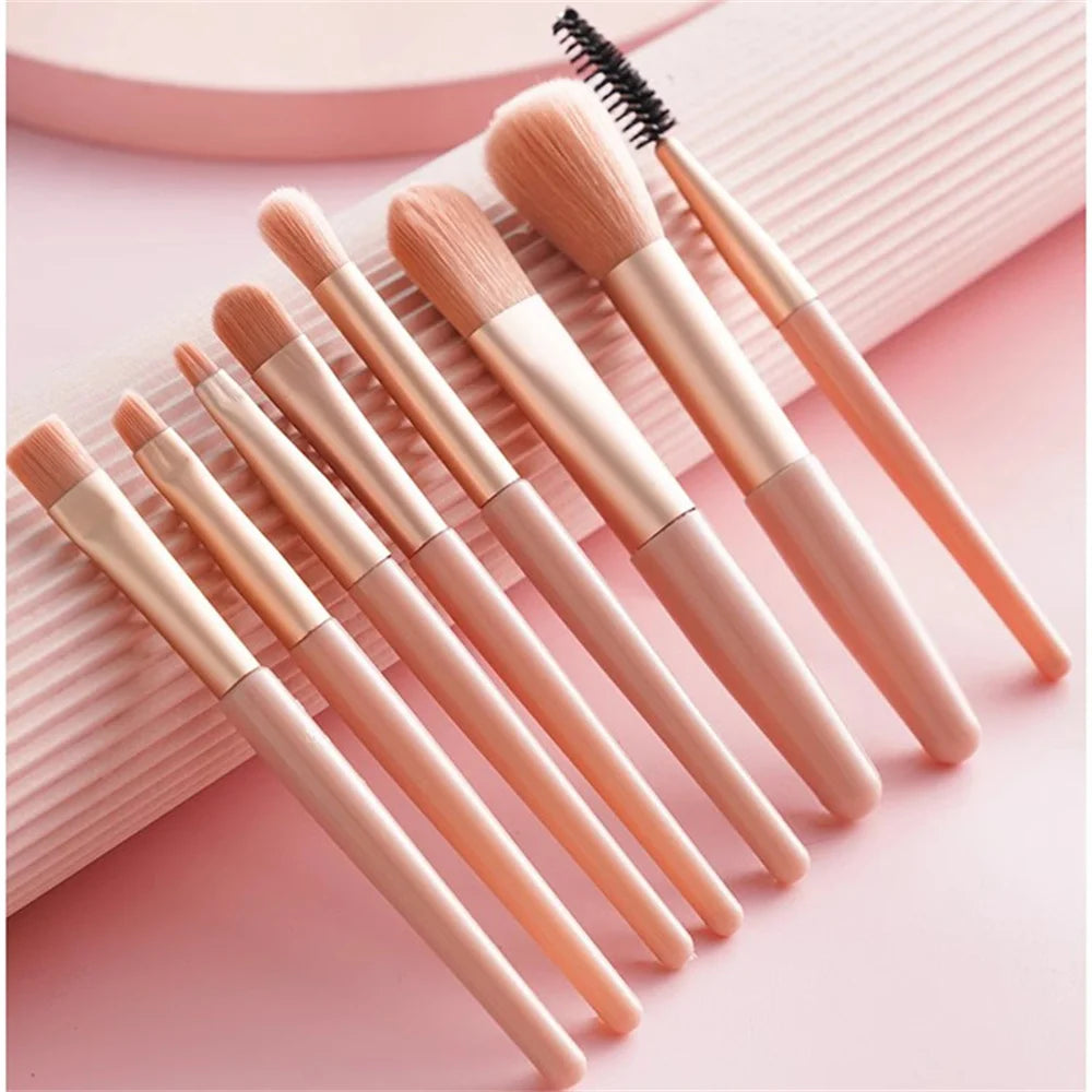 8PCS Soft Fluffy Makeup Brushes Set for cosmetics Foundation Blush Powder Eyes hadow Kabuki Blending Makeup brush beauty tool