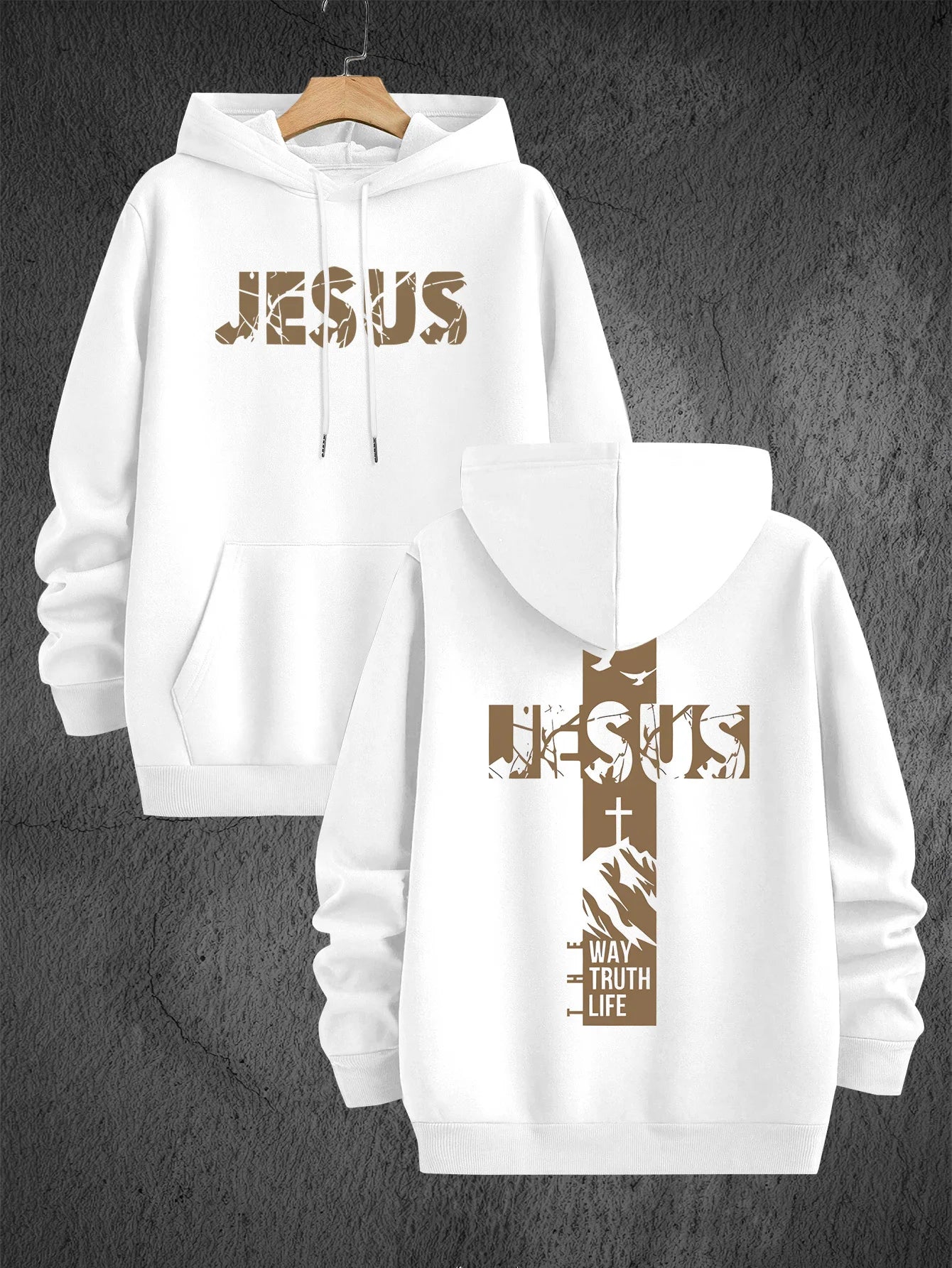 Simple And Trendy Printed Men'S Hooded Sweatshirt For Everyday Casual Wear