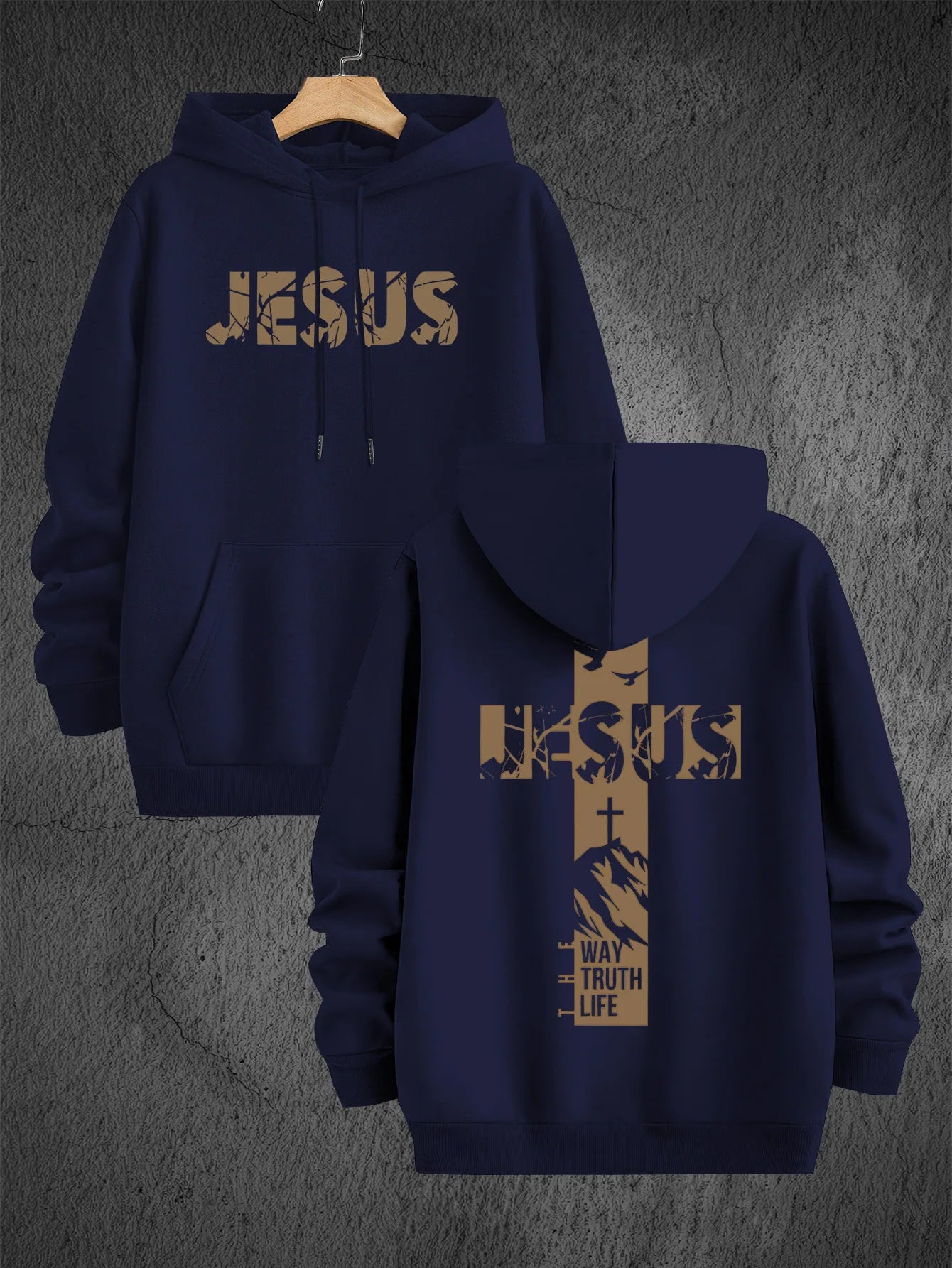 Simple And Trendy Printed Men'S Hooded Sweatshirt For Everyday Casual Wear